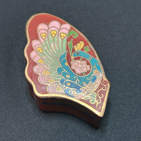 Vintage Cloisonné Butterfly Trinket Boxes - Picture 3 of 16